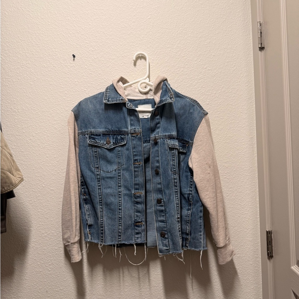 Kensie Blue and Cream Jean Jacket